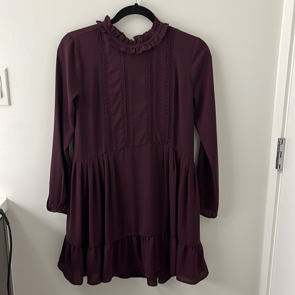 Burgundy Sunday Best Baby Doll Dress - Picture 2 of 7